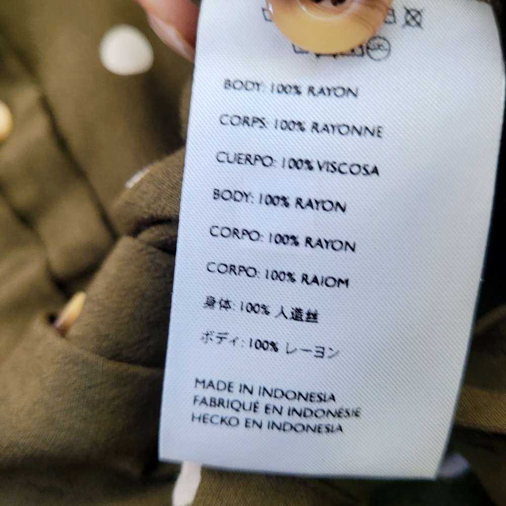 NWT FAITHFULL THE BRAND Rio Shirt Tie Front Relaxed Fit Ronja Polka Dot Small - Picture 10 of 13